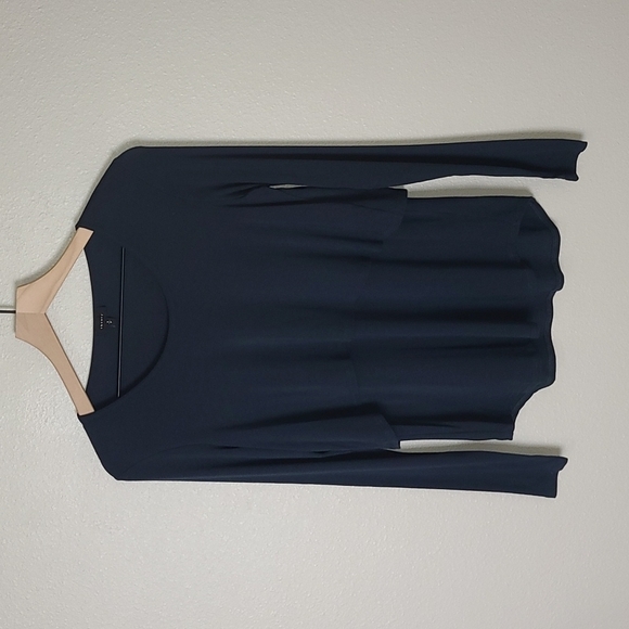 Theory Chevak Tiered Viscose Longsleeve Top - Picture 1 of 8